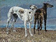 The Greyhounds of the Comte de Choiseul Gustave Courbet
